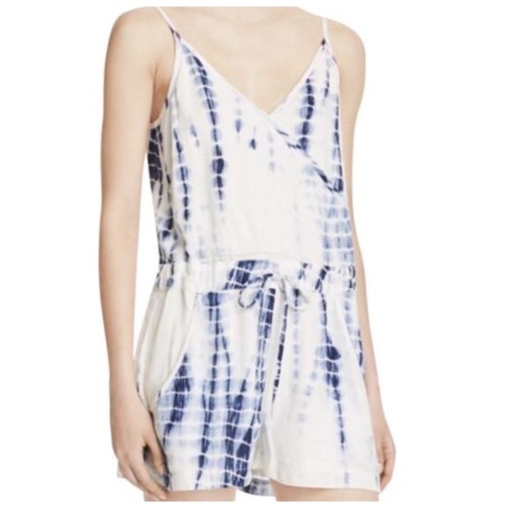 French Connection Tie-Dye V-Neck Romper